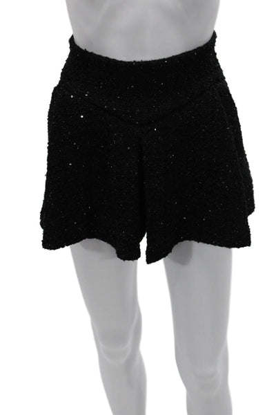 Maje Womens Hot Pants Black Cotton Zip Size 40