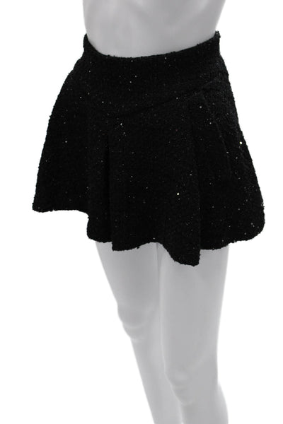 Maje Womens Hot Pants Black Cotton Zip Size 40