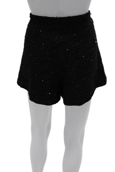 Maje Womens Hot Pants Black Cotton Zip Size 40