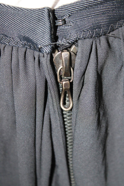 Lanvin Womens Maxi Skirt Black Polyester Zip Size 40