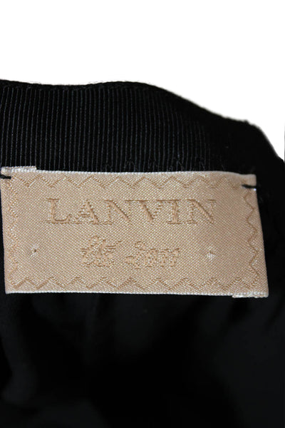 Lanvin Womens Maxi Skirt Black Polyester Zip Size 40