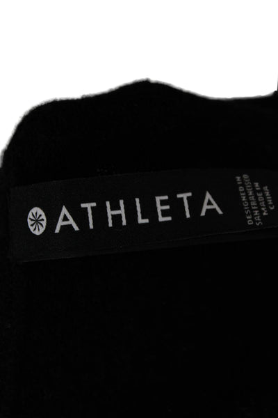 Athleta Women Wool Crew Pullover Sweater Black Size L