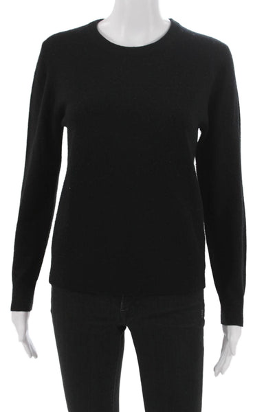 Quince Womens Pullover Sweater Cashmere Crew Neck Long Sleeve Black Size S