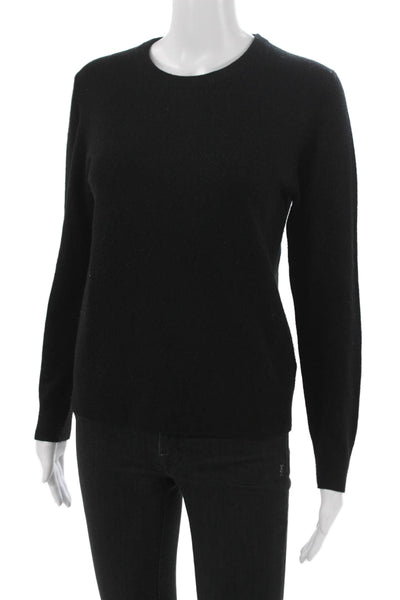 Quince Womens Pullover Sweater Cashmere Crew Neck Long Sleeve Black Size S
