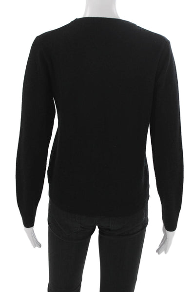 Quince Womens Pullover Sweater Cashmere Crew Neck Long Sleeve Black Size S