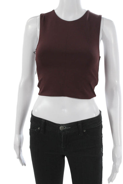 Babaton Womens Basic Sleeveless Round Neck Red Tank Size S