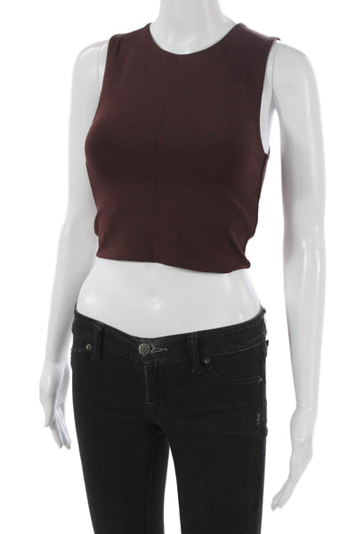 Babaton Womens Basic Sleeveless Round Neck Red Tank Size S
