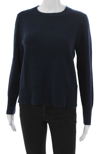 J Crew Womens Blue Cashmere Pullover Sweater Crew Neck Long Sleeve Size 36