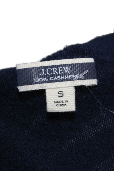 J Crew Womens Blue Cashmere Pullover Sweater Crew Neck Long Sleeve Size 36