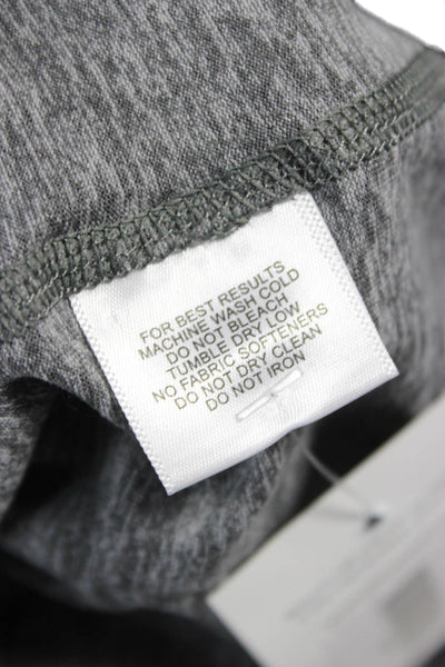 Peter Millar Mens Pullover Gray Mock Neck Zip Long Sleeve Size L