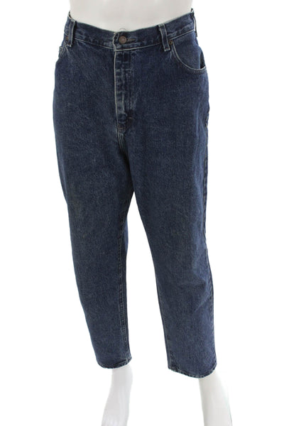 LEE Women Tapered Jeans Blue Cotton Button Closure Size 32