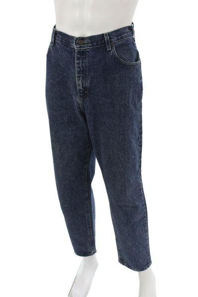 LEE Women Tapered Jeans Blue Cotton Button Closure Size 32