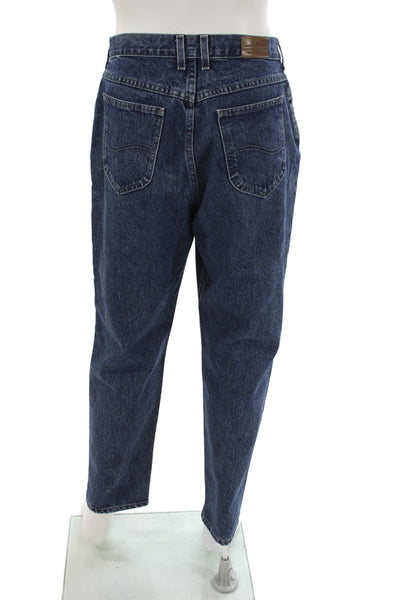 LEE Women Tapered Jeans Blue Cotton Button Closure Size 32