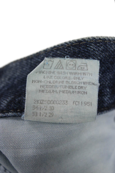 LEE Women Tapered Jeans Blue Cotton Button Closure Size 32