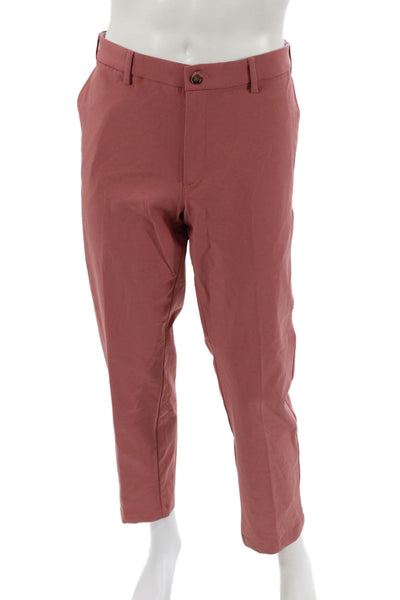 Lauren Ralph Lauren Mens Chino Pants Red Button Cotton Size 34