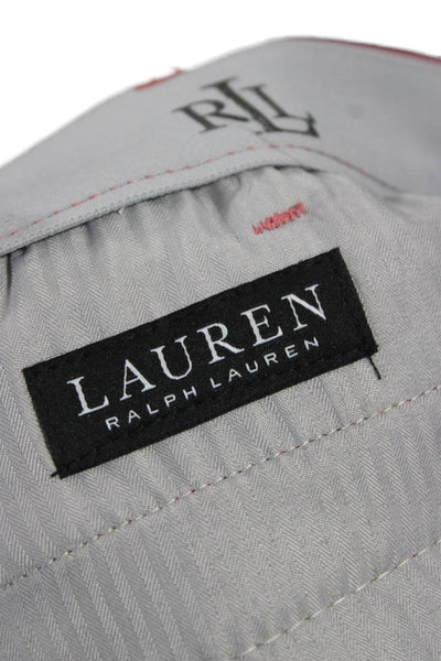 Lauren Ralph Lauren Mens Chino Pants Red Button Cotton Size 34