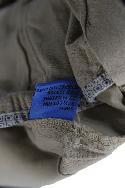 J. Mclaughlin Mens Chino Pants Beige Button 97% Cotton Size 31