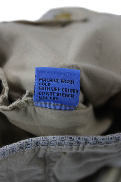 J. Mclaughlin Mens Chino Pants Beige Button 97% Cotton Size 31