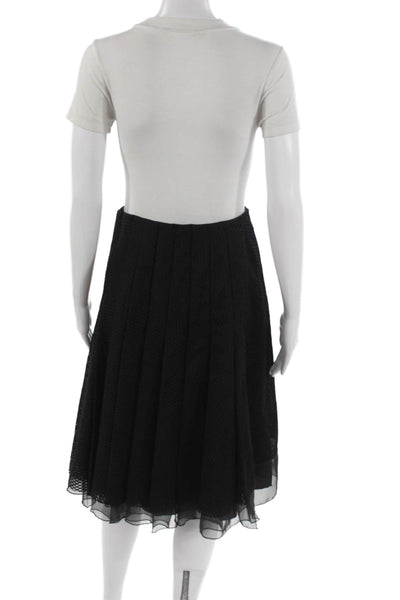 Dorothee Schumacher Women A-Line Skirt Black Polyester Zip Knee Length Size 1