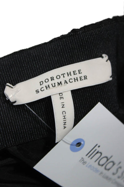 Dorothee Schumacher Women A-Line Skirt Black Polyester Zip Knee Length Size 1