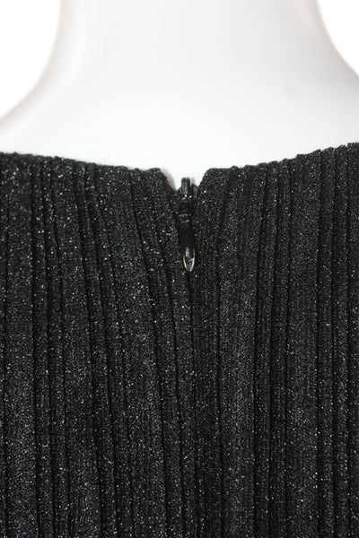 Mac Duggal Teens A-Line Black Mid-Calf Dress Round Neck 3/4 Sleeve Size 16