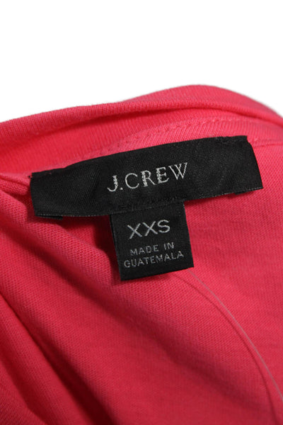 J Crew Womens T-Shirt Dress Pink Short Sleeve Cotton Pullover Size 2XS