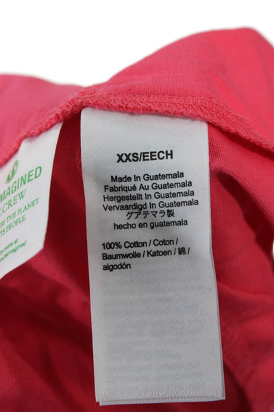 J Crew Womens T-Shirt Dress Pink Short Sleeve Cotton Pullover Size 2XS