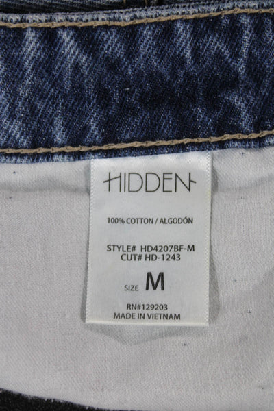 Hidden Womens Cut-Off Blue Cotton Shorts Size M