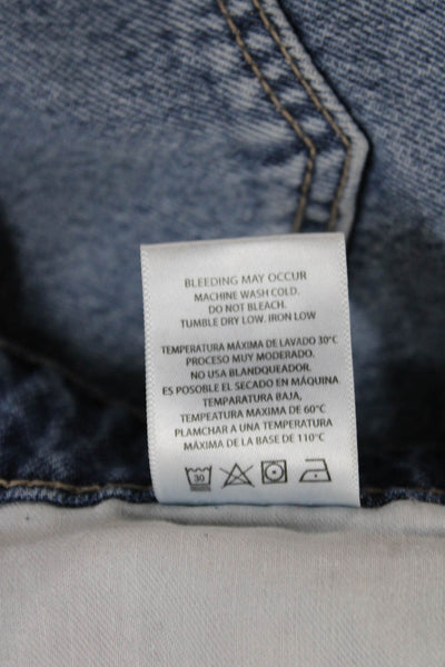 Hidden Womens Cut-Off Blue Cotton Shorts Size M