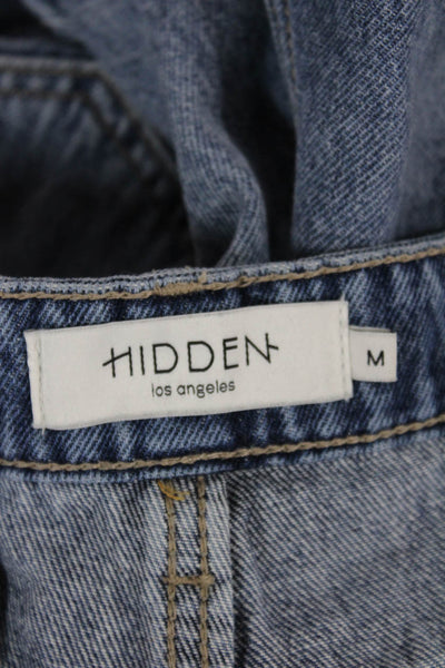 Hidden Womens Cut-Off Blue Cotton Shorts Size M