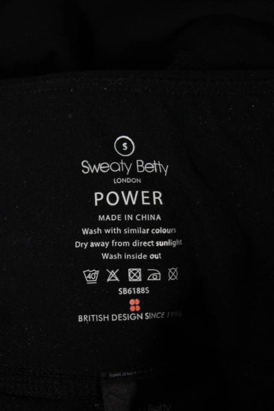 Sweaty Betty Womens Cropped Leggings Black Polyester Blend Size S