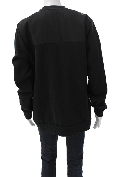 RVCA Unisex Pullover Sweatshirt Black Crew Neck Cotton Size M