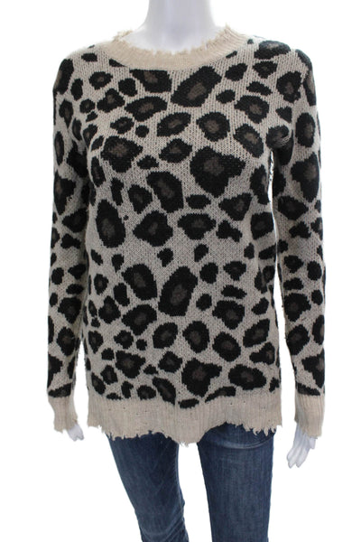 Aqua Cashmere Women Beige Cashmere Pullover Sweater Size XS