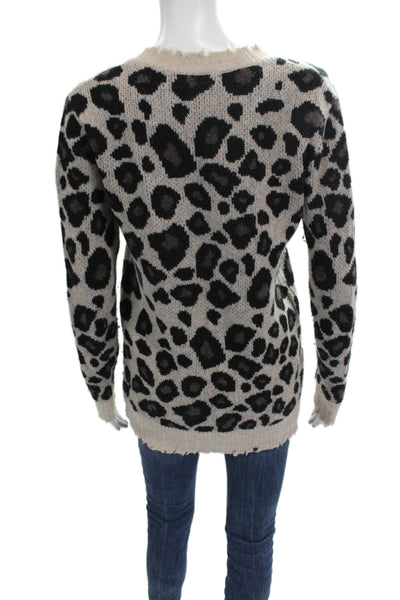 Aqua Cashmere Women Beige Cashmere Pullover Sweater Size XS
