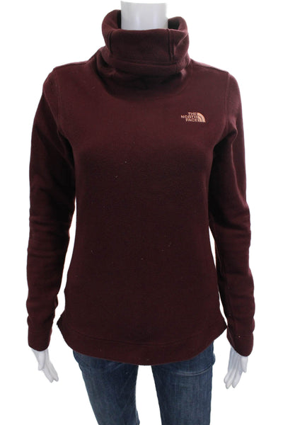 The North Face Womens Red Cowl Neck Pullover Sweatshirt Long Sleeve Size XS