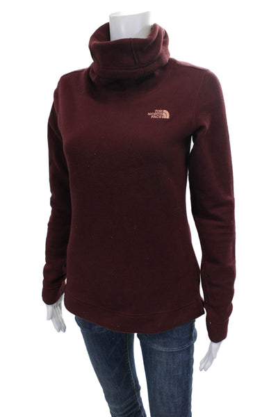 The North Face Womens Red Cowl Neck Pullover Sweatshirt Long Sleeve Size XS
