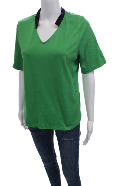 Marni Womens Basic Green Cotton V Neck Short Sleeve Tie T Shirt Size 42