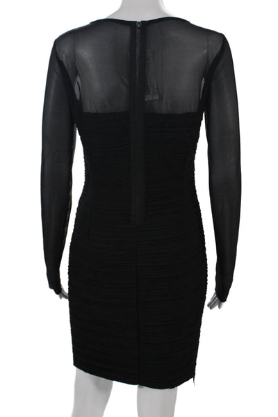 Bailey 44 Women Bodycon Black Rayon Knee Length Long Sleeve Dress Size M