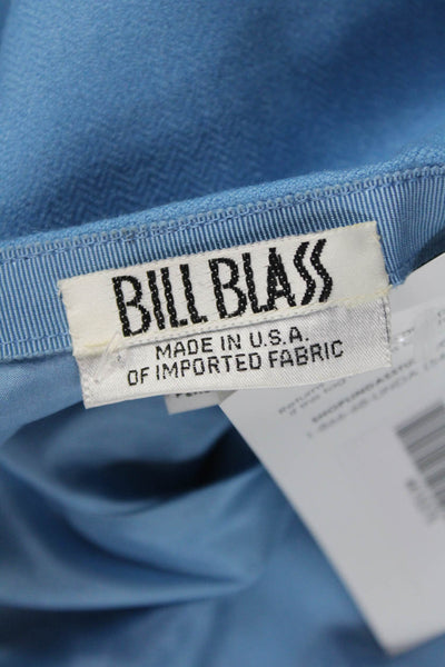 Bill Blass Womens Straight Pencil Skirt Knee Length Blue Polyester Size 8