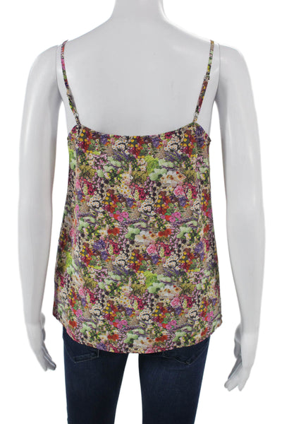 Equipment Femme Women Silk Floral V-Neck Camisole Multicolor Size XS