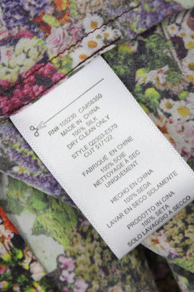 Equipment Femme Women Silk Floral V-Neck Camisole Multicolor Size XS