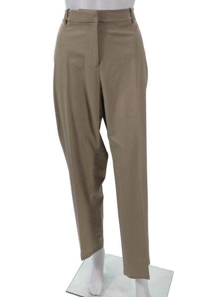 Lafayette 148 New York Womens Beige Wool Dress Pants Zip Size 12