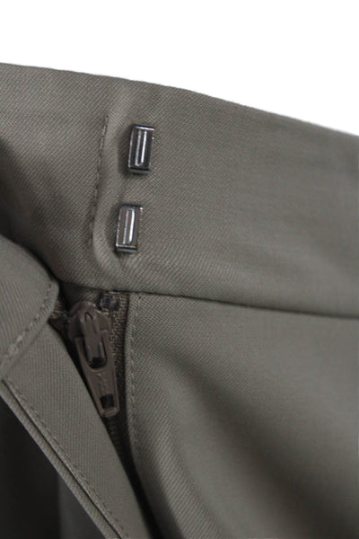 Lafayette 148 New York Womens Beige Wool Dress Pants Zip Size 12