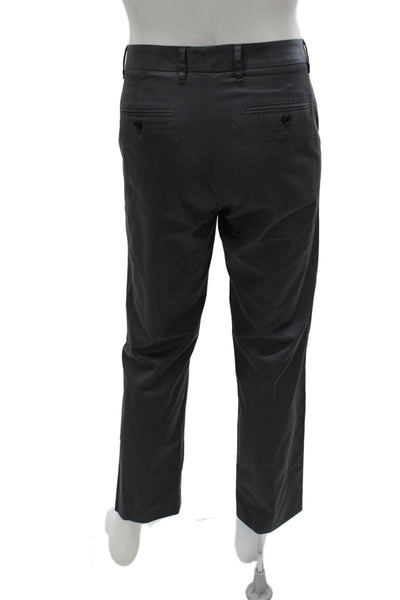 Bonobos Mens Chino Pants Gray 100% Cotton Solid Zip Fly Inseam 32 Size 34