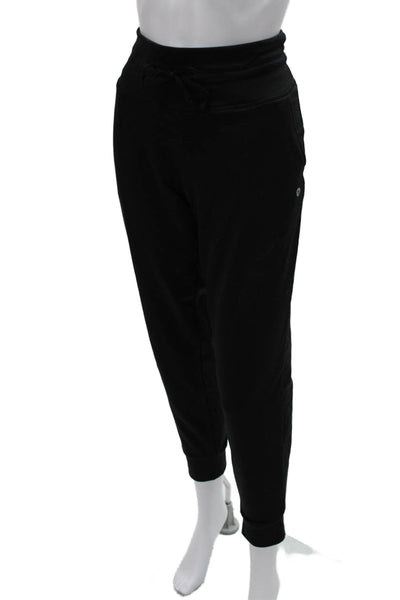 Baleaf Womens Jogger Pants Black Drawstring Polyester Size M
