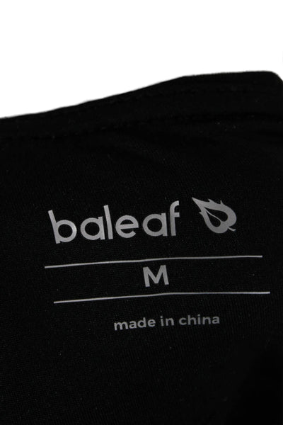 Baleaf Womens Jogger Pants Black Drawstring Polyester Size M