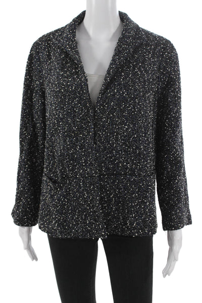 Lafayette 148 New York Womens Tweed Multicolor Basic Jacket Long Sleeve Size 14