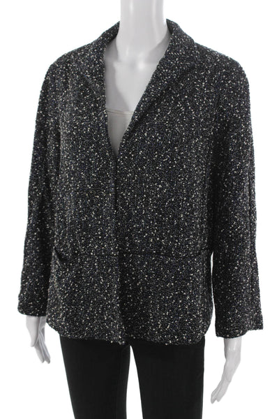 Lafayette 148 New York Womens Tweed Multicolor Basic Jacket Long Sleeve Size 14