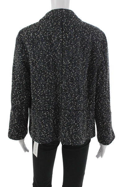 Lafayette 148 New York Womens Tweed Multicolor Basic Jacket Long Sleeve Size 14
