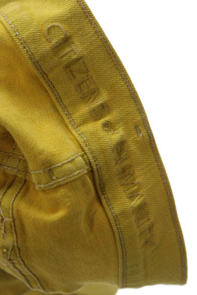Citizens of Humanity Womens Skinny Jeans Yellow Low Rise Cotton 24in Size 27